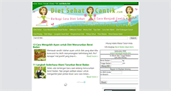 Desktop Screenshot of dietsehatcantik.com